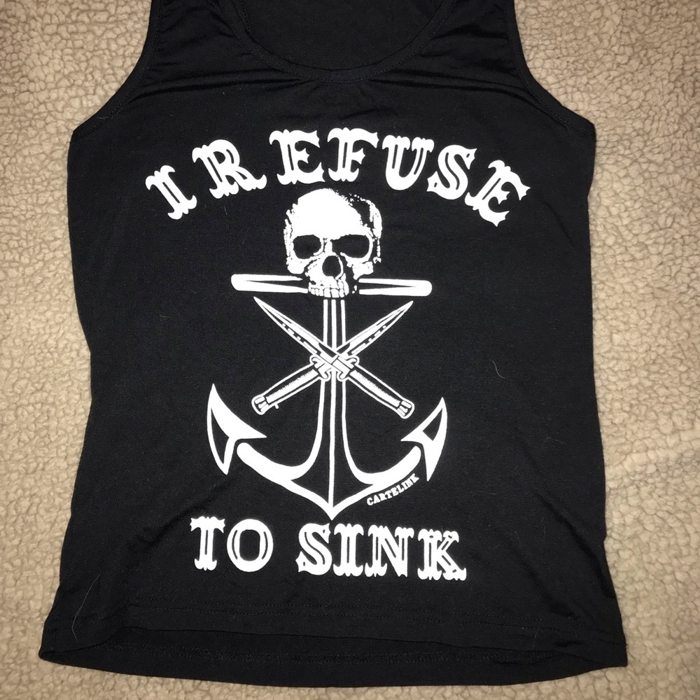 Black tank top